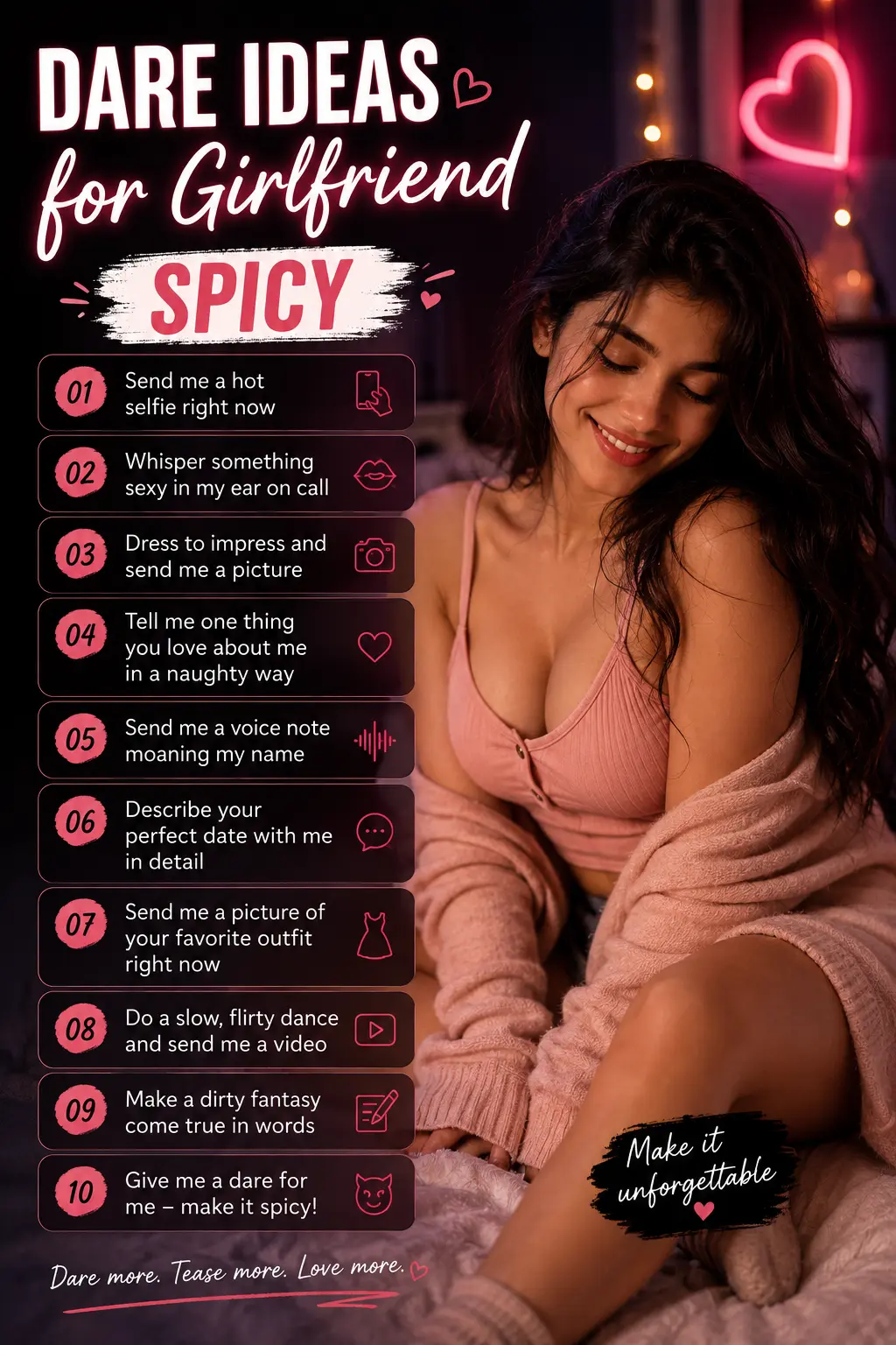 Spicy and bold dare ideas for girlfriend