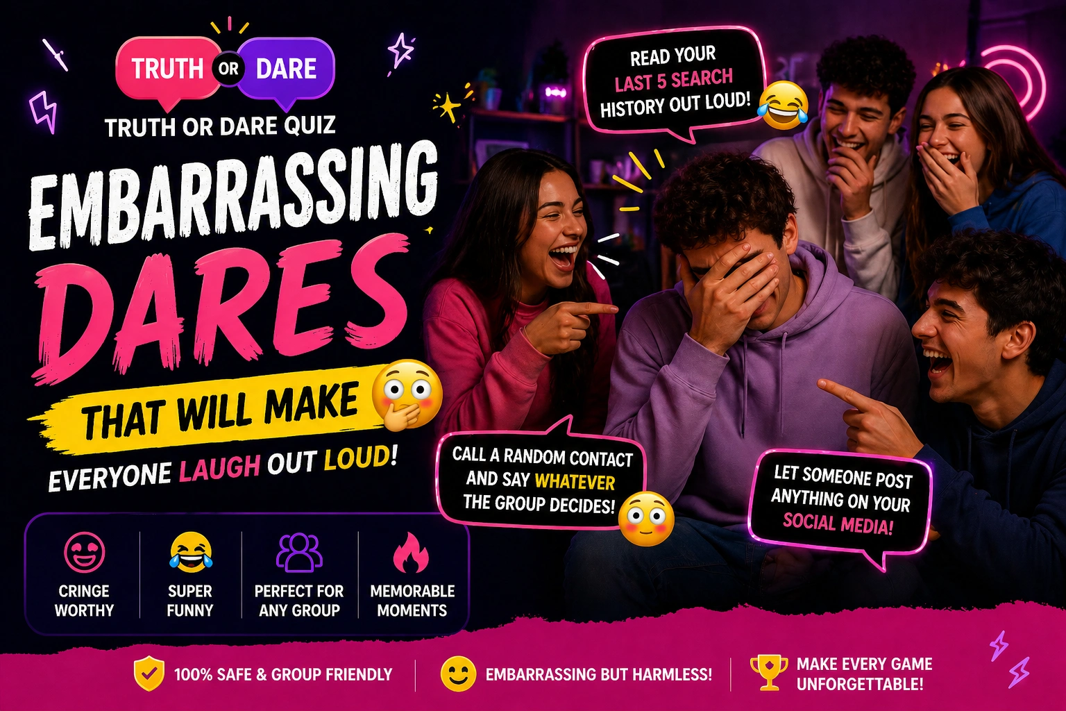 Embarrassing dare ideas for friends — funny moments